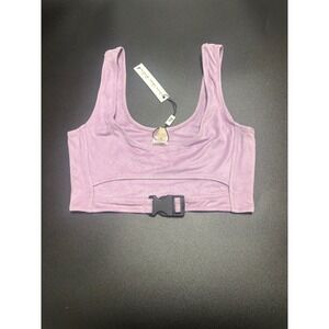 Monica Hansen Beachwear NWT‎ Swim Top in Purple Size Small